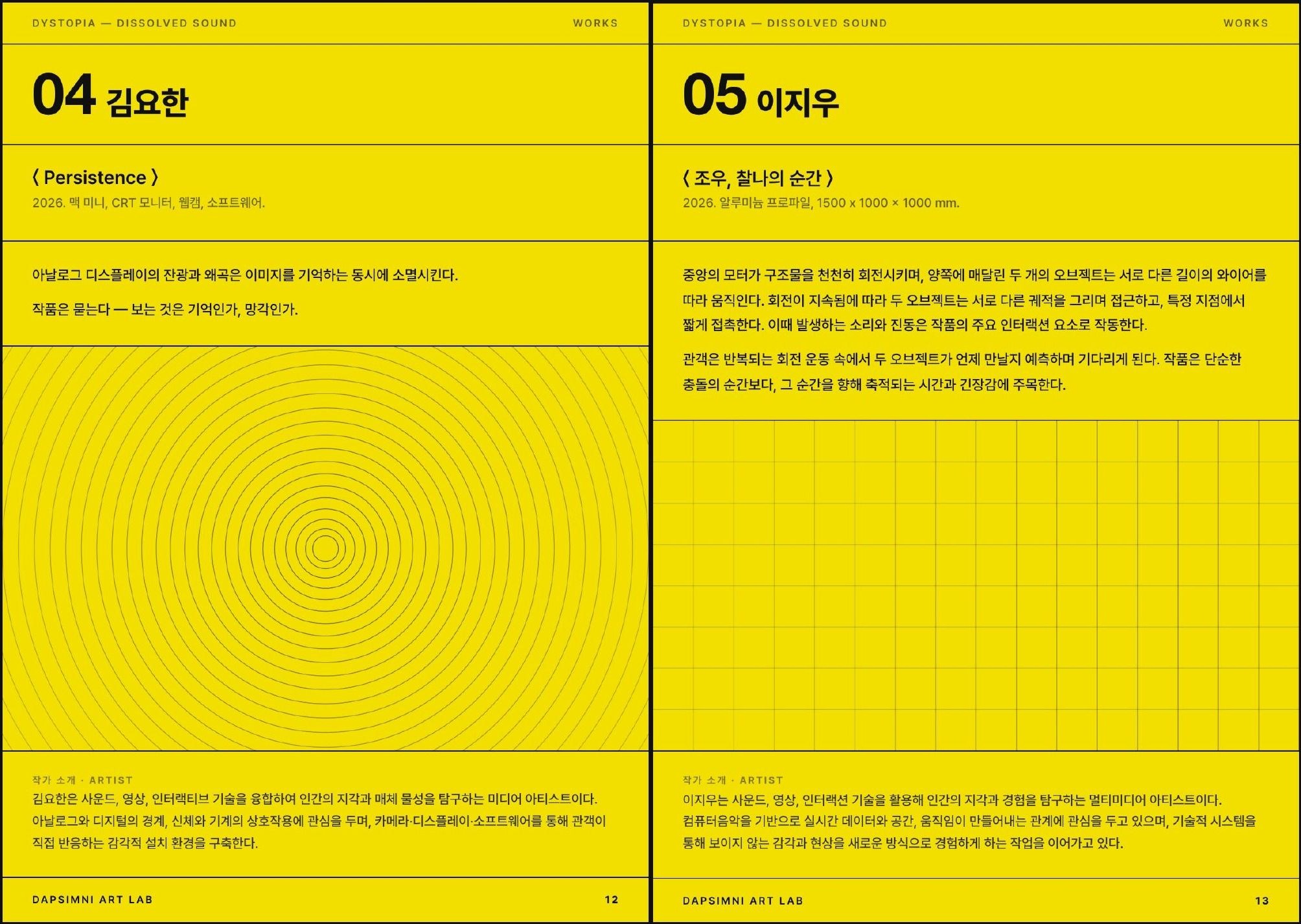 Dissolved Sound catalogue, pages 13–14