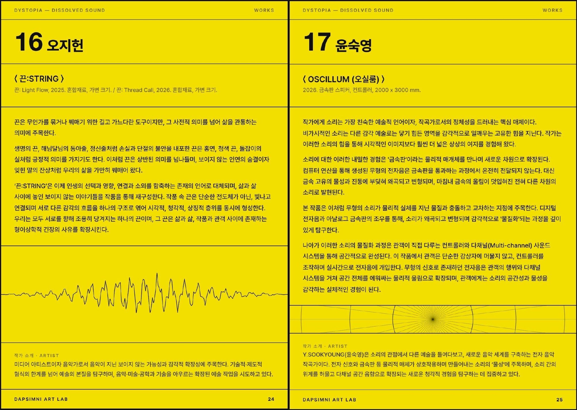 Dissolved Sound catalogue, pages 25–26